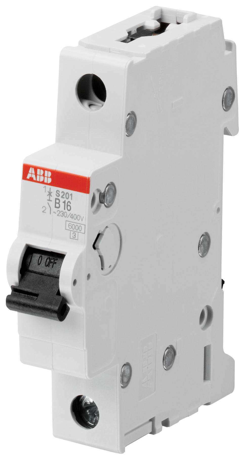 Abb S201M-D20 Circuit Breaker, Thermal Mag, 1 Pole