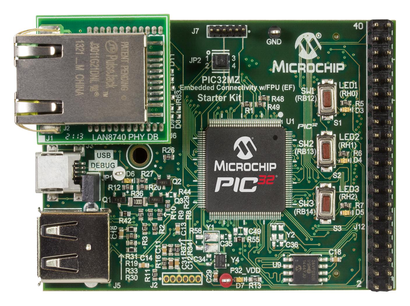 Microchip Technology Technology Dm320007-C Dev Brd, Pic32Mz Ef Mcu W/crypto Engine