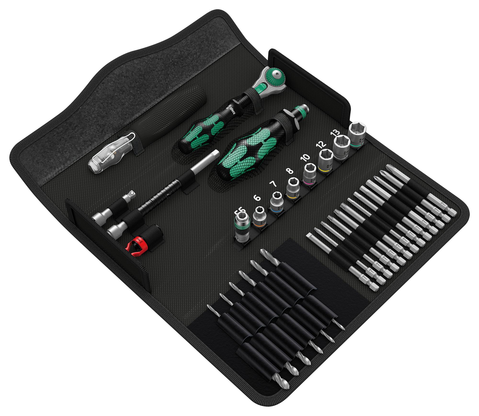 Wera Kraftform Kompakt M1 Metal Screwdriving Tool Kit, Metal, 39Pcs