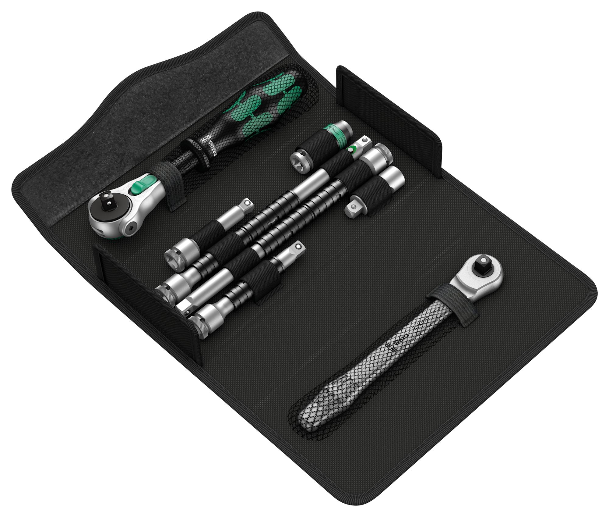 Wera Kraftform Kompakt Zyklop Ms1 M/s 1/4 Ratchet Set, 1/4Inch Metal/speed, 8Pcs