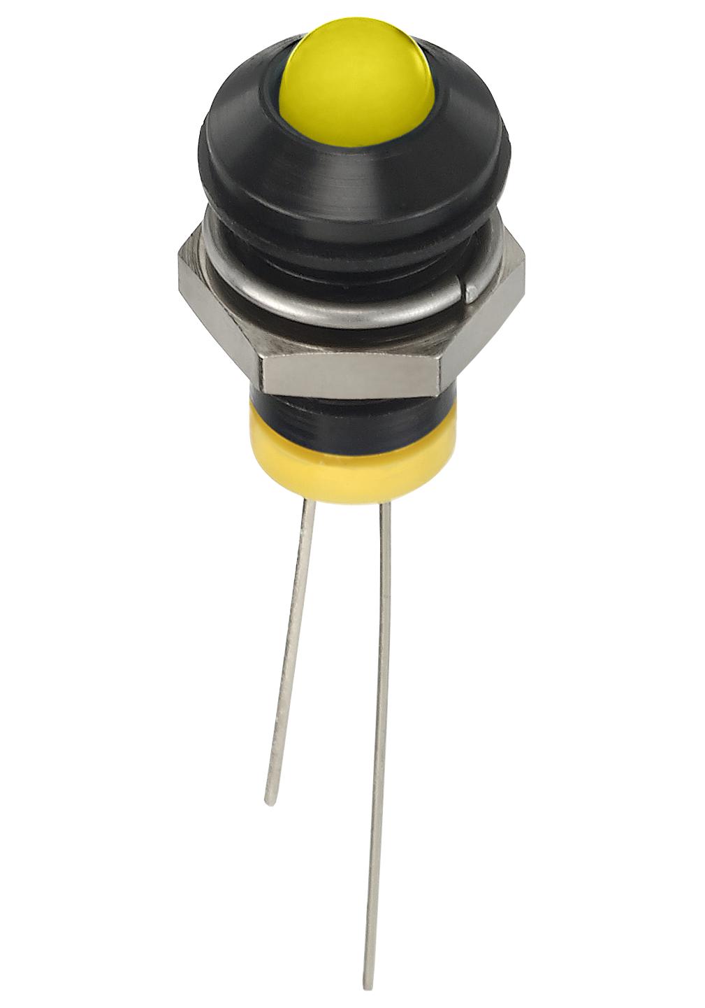 APEM Q8P6Bxxy02E Led Indicator, Panel, 8mm, Yellow, 2Vdc