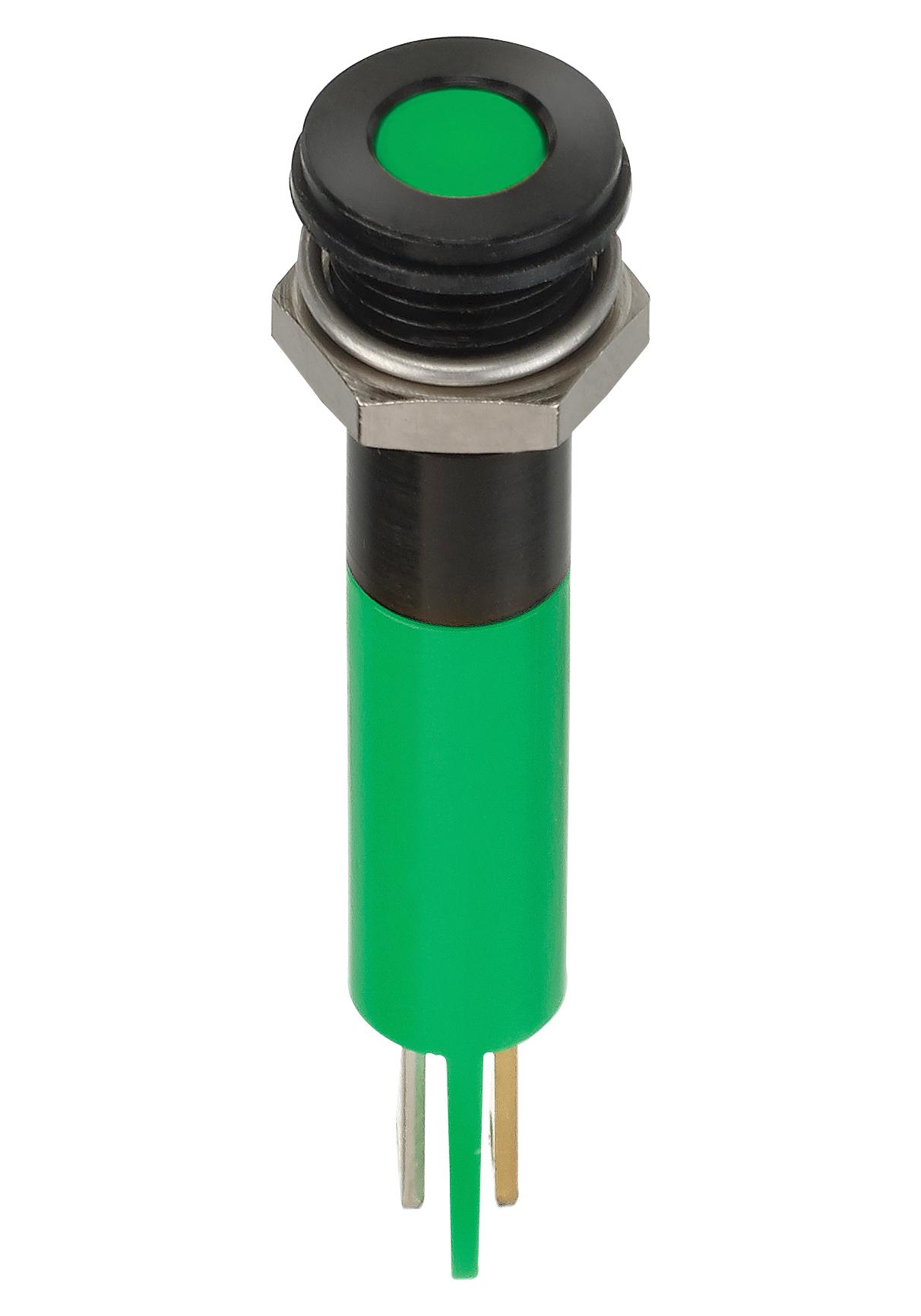 APEM Q8F1Bxxhg110E Led Indicator, Panel, 8mm, Green, 110Vac