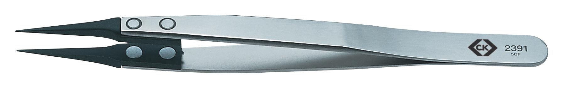 Ck Tools T2391 Esd Tweezer, Fine Tip, 130mm