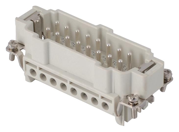 Molex/gwConnectorect 7316.6105.0 Heavy Duty Insert, Plug, 16Pos, 20-14Awg