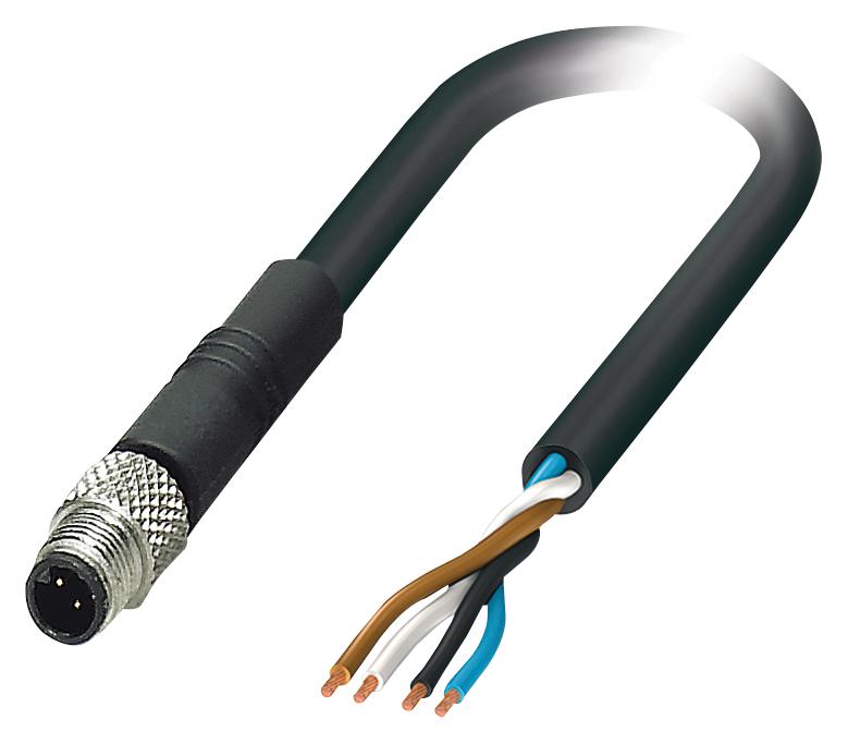 Phoenix Contact 1530317 Sensor Cord, 4P, M5 Plug-Free End, 3M