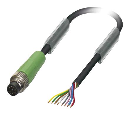 Phoenix Contact 1404180 Sensor Cord, 8P, M8 Plug-Free End, 3M