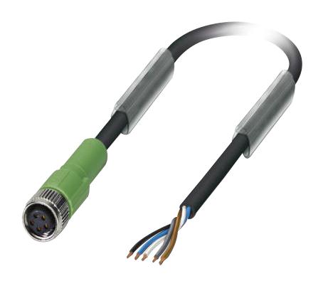 Phoenix Contact 1404471 Sensor Cord, 5P, M8 Rcpt-Free End, 3M