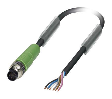 Phoenix Contact 1522105 Sensor Cord, 6P, M8 Plug-Free End, 3M