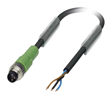 Phoenix Contact 1693584 Sensor Cord, 3P, M8 Plug-Free End, 10M