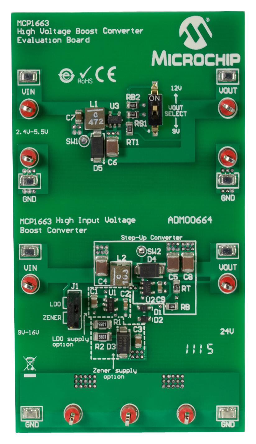 Microchip Technology Technology Adm00664 Evaluation Board, Boost Regulator