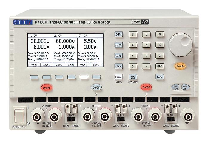 Aim-Tti Instruments Mx180Tp Power Supply, 3-Ch, 30V, 6A, Prog