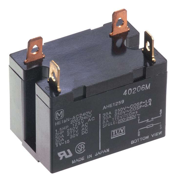 Panasonic He1An-Ac12V Power Relay, Spst-No, 12Vac, Panel