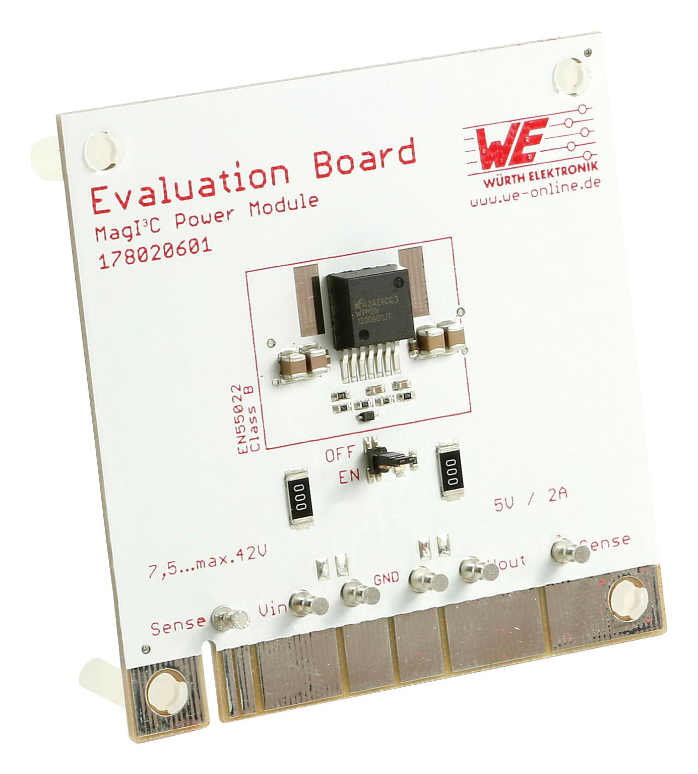 WÃ¼rth Elektronik 178020601 Evaluation Board, Adj Sync Buck Reg