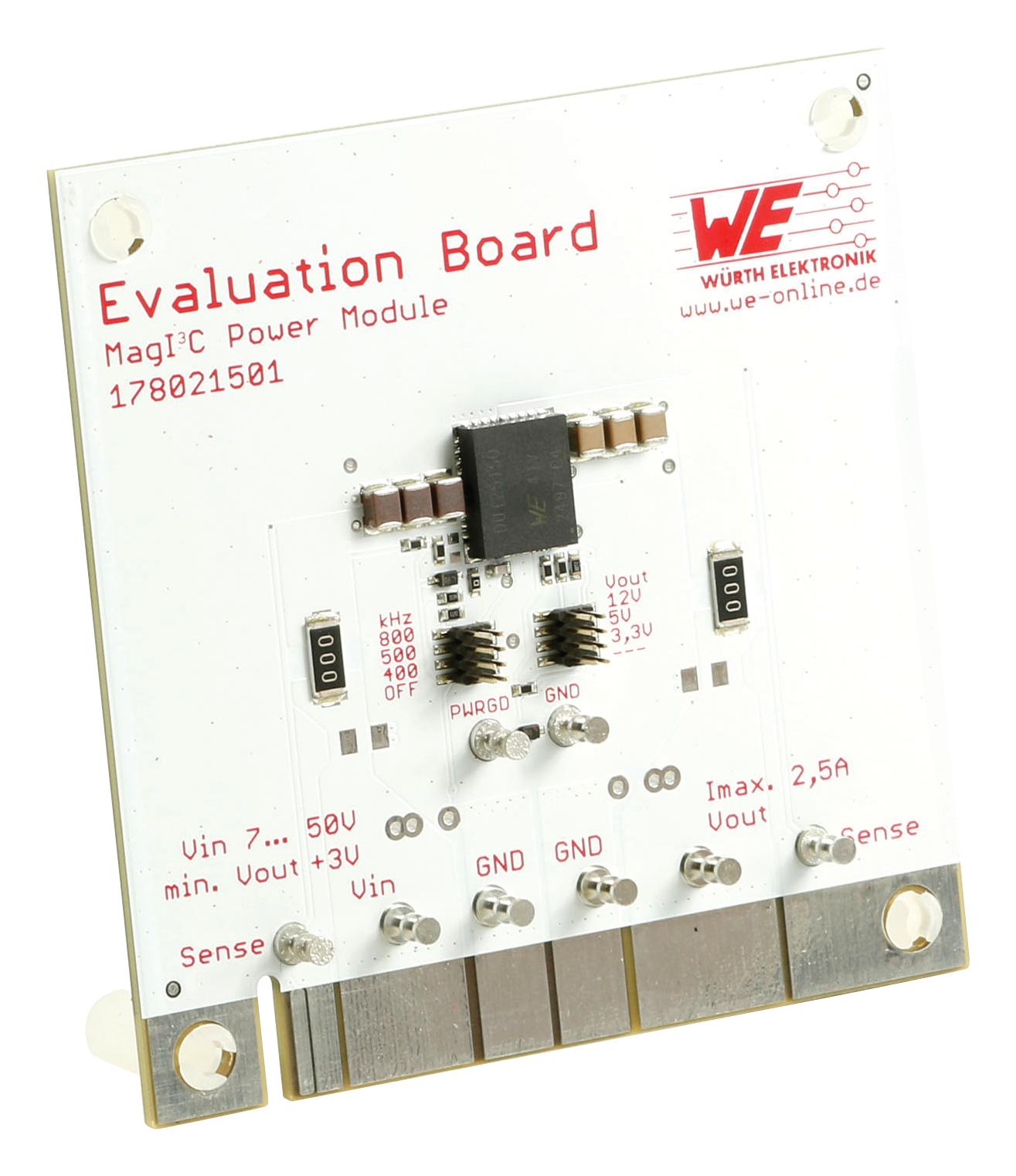 WÃ¼rth Elektronik 178021501 Evaluation Board, Adj Sync Buck Reg