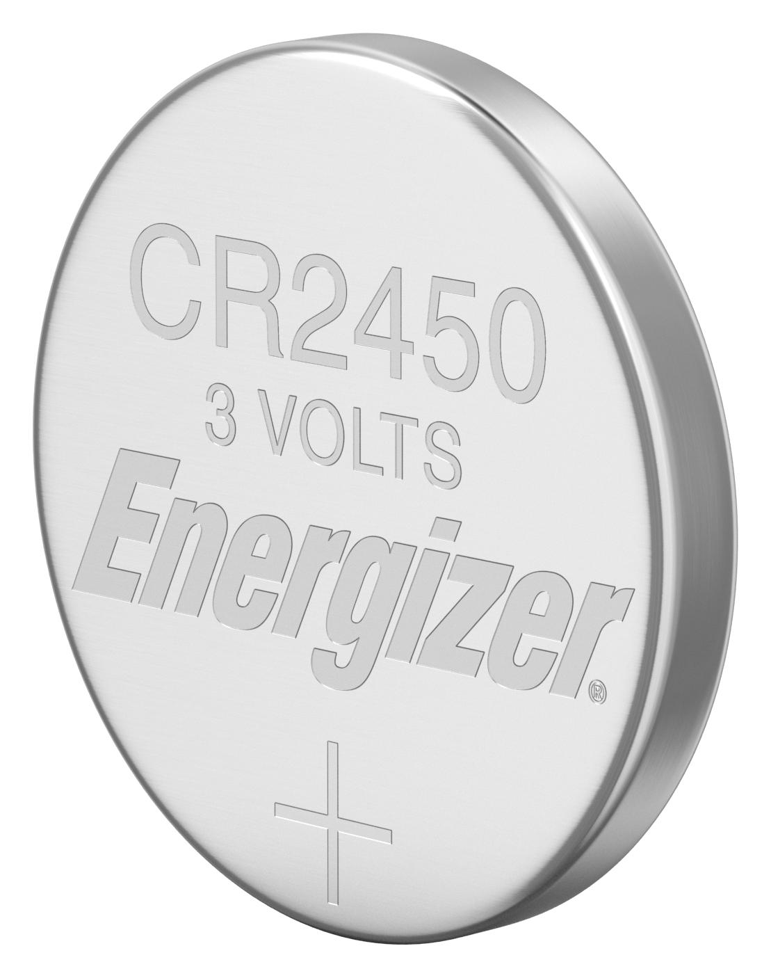 Energizer 7638900381795 Coin Cell, Limno2, 3V, Cr2450, 2Pk