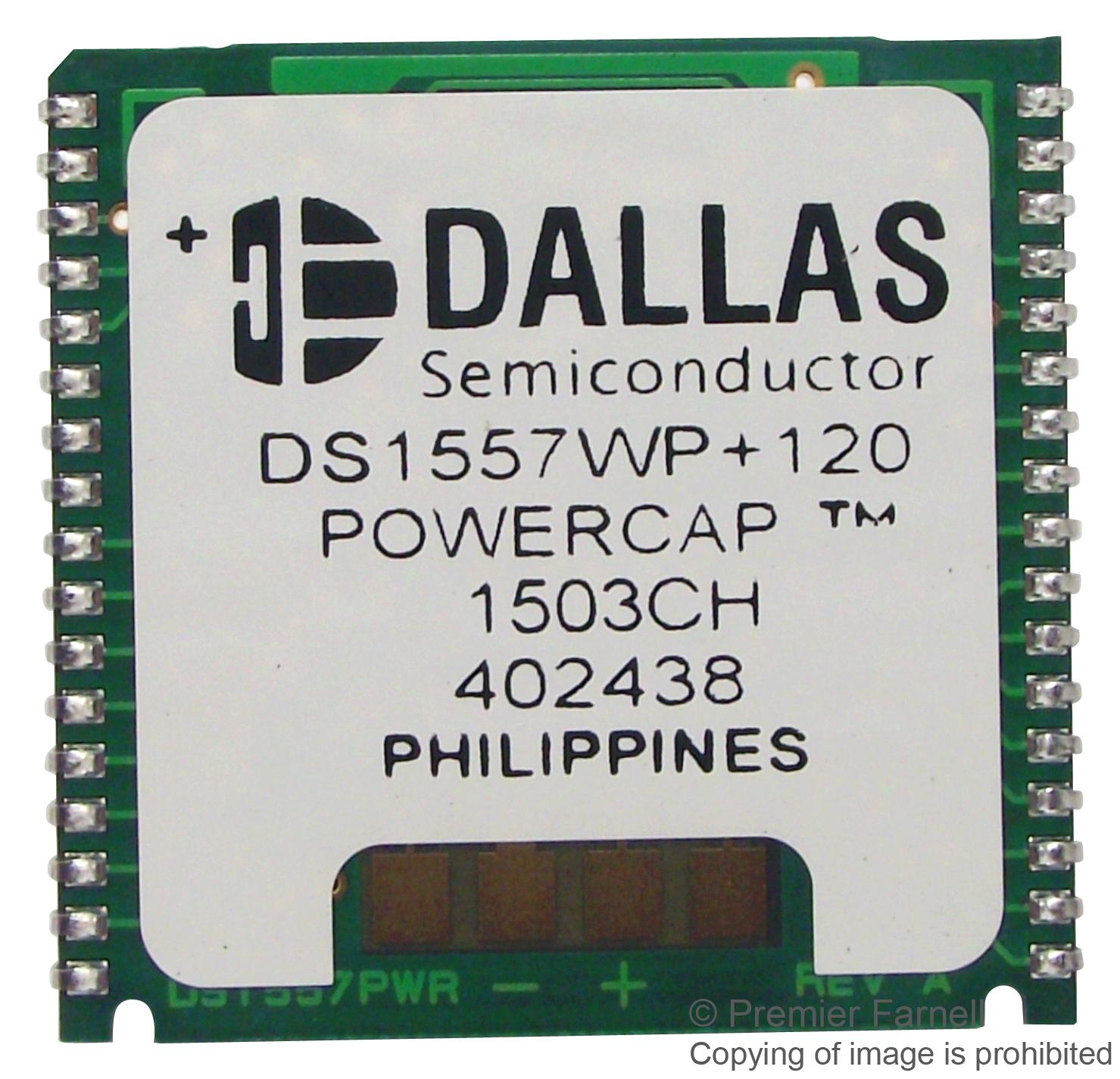 Analog Devices Ds1557Wp-120Ind+ Alarm Rtc, -40 To 85Deg C, PowerCapacitor-34