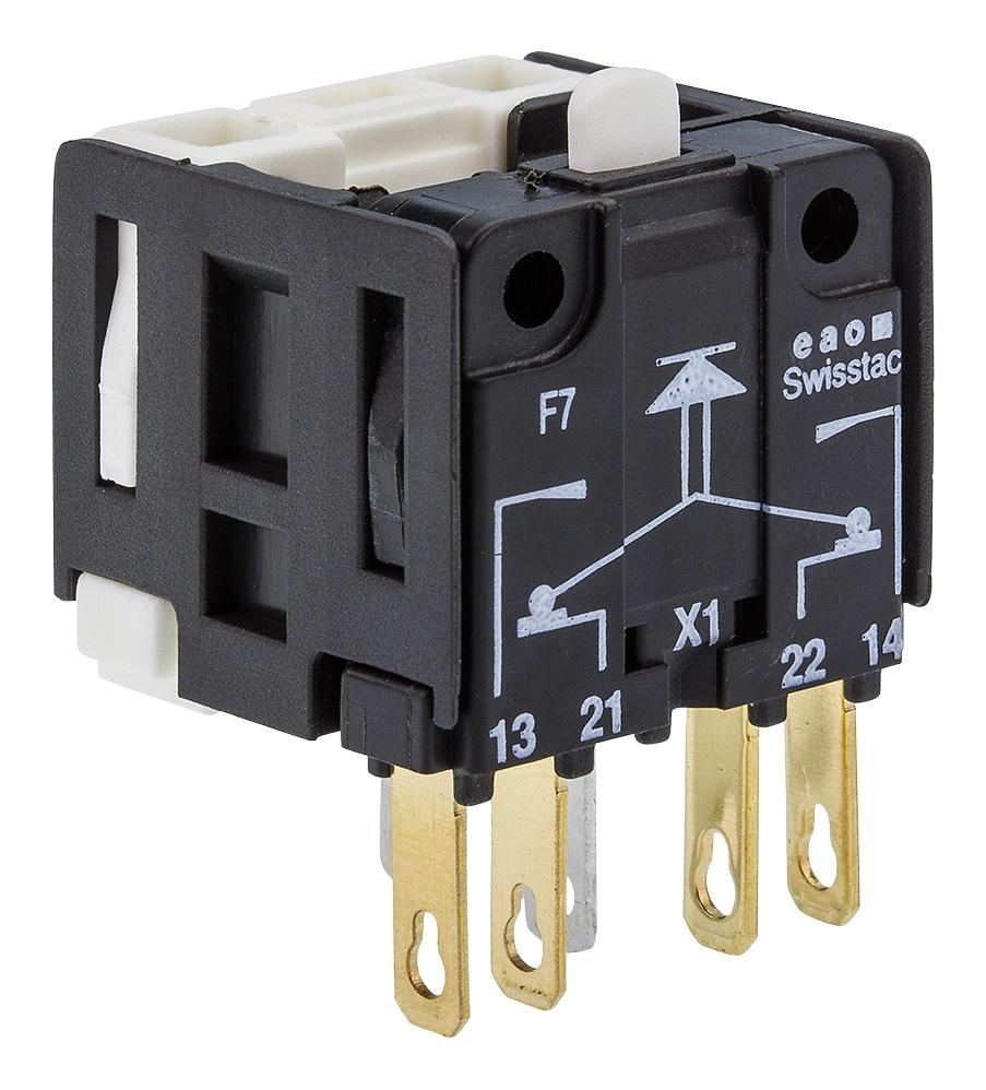 EAO 601F0000-00 Contact Block 1No 1Nc Black Elements