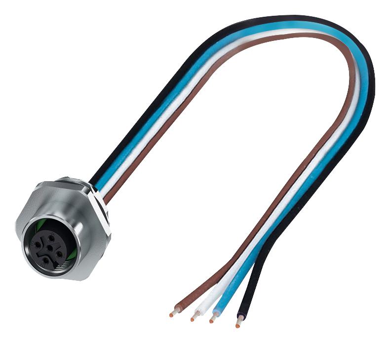 Phoenix Contact 1411568 Sensor Cord, 4P, Skt-Free End, 0.5M