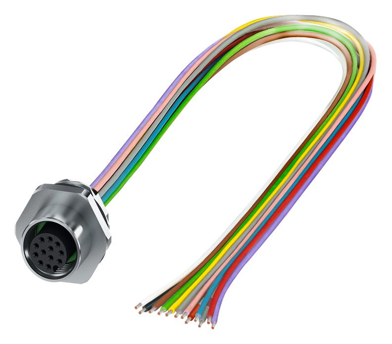 Phoenix Contact 1411573 Sensor Cord, 8P, Skt-Free End, 0.5M