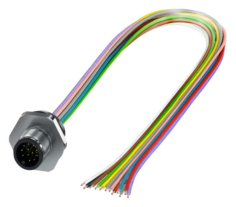 Phoenix Contact 1411581 Sensor Cord, 8P, Plug-Free End, 0.5M