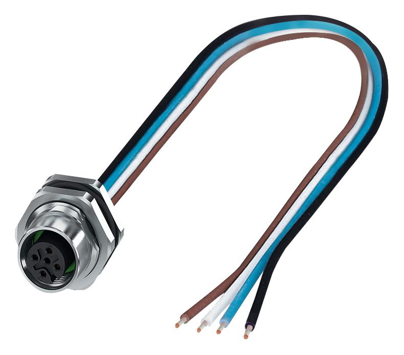 Phoenix Contact 1411584 Sensor Cord, 4P, Skt-Free End, 0.5M