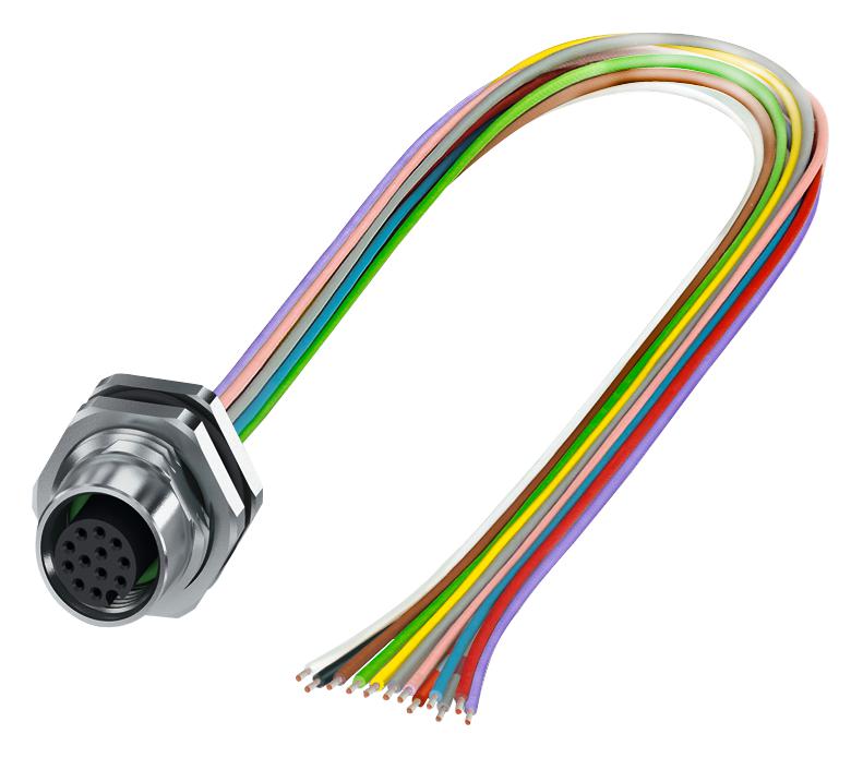 Phoenix Contact 1411588 Sensor Cord, 8P, Skt-Free End, 0.5M