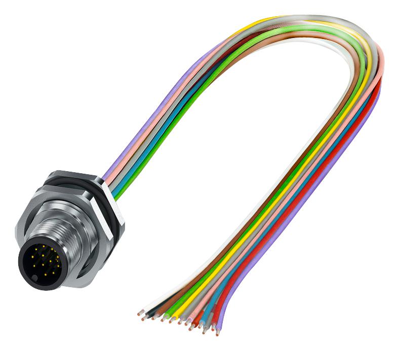 Phoenix Contact 1411595 Sensor Cord, 8P, Plug-Free End, 0.5M