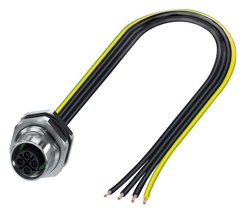 Phoenix Contact 1411598 Sensor Cord, 3P+Pe, Skt-Free End, 0.5M