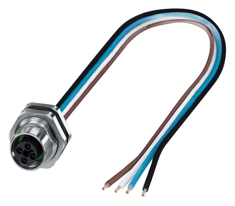 Phoenix Contact 1411599 Sensor Cord, 4P, Skt-Free End, 0.5M