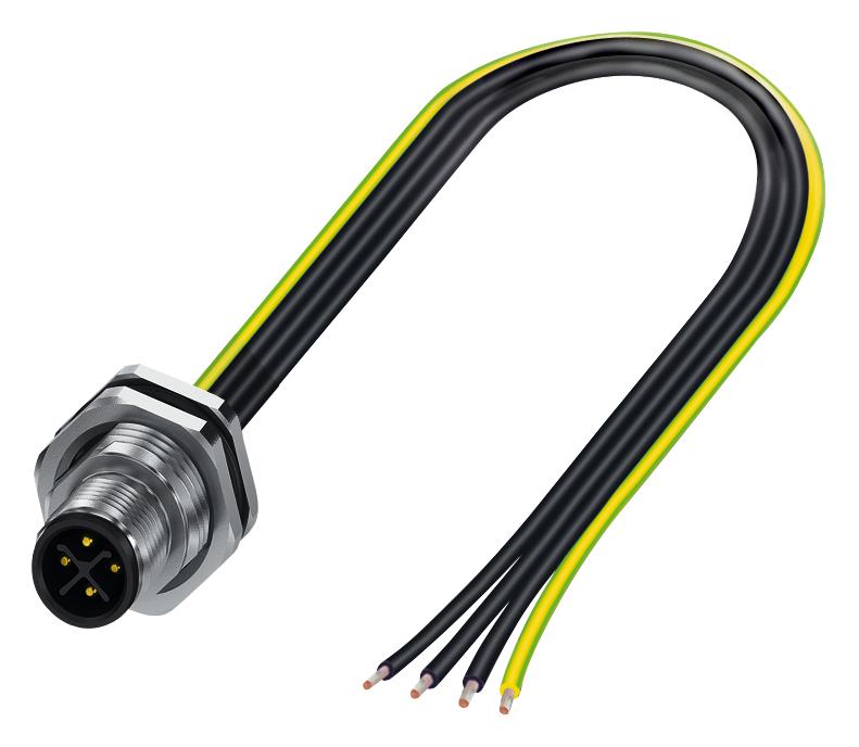 Phoenix Contact 1411603 Sensor Cord, 3P+Pe, Plug-Free End, 0.5M