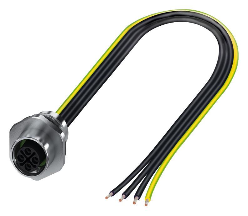 Phoenix Contact 1411605 Sensor Cord, 3P+Pe, Skt-Free End, 0.5M