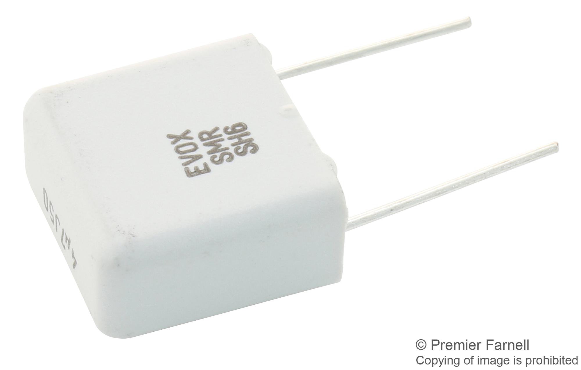 KEMET Smr5474J50J04L16.5Cbulk Capacitor, 0.47Îf, 50V, 5%, Pps, Radial