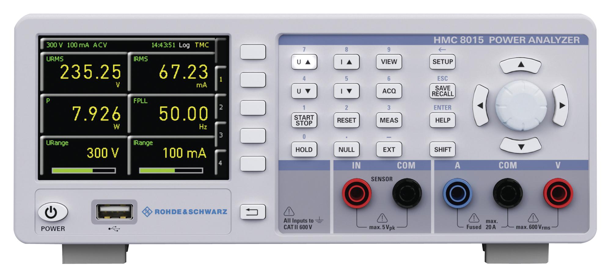 Rohde & Schwarz Hmc8015Com Power Analyzer, 100Khz, 600V