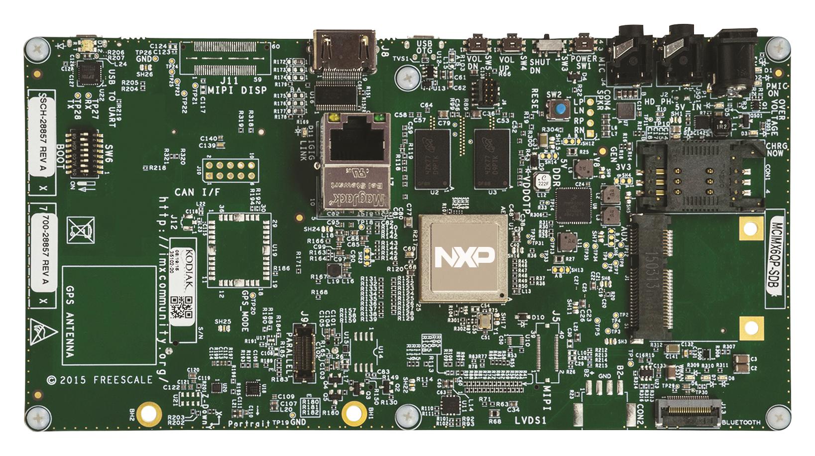 NXP Semiconductors Semiconductors Mcimx6Qp-Sdb Development Board, ARM Cortex-A9, 32Bit