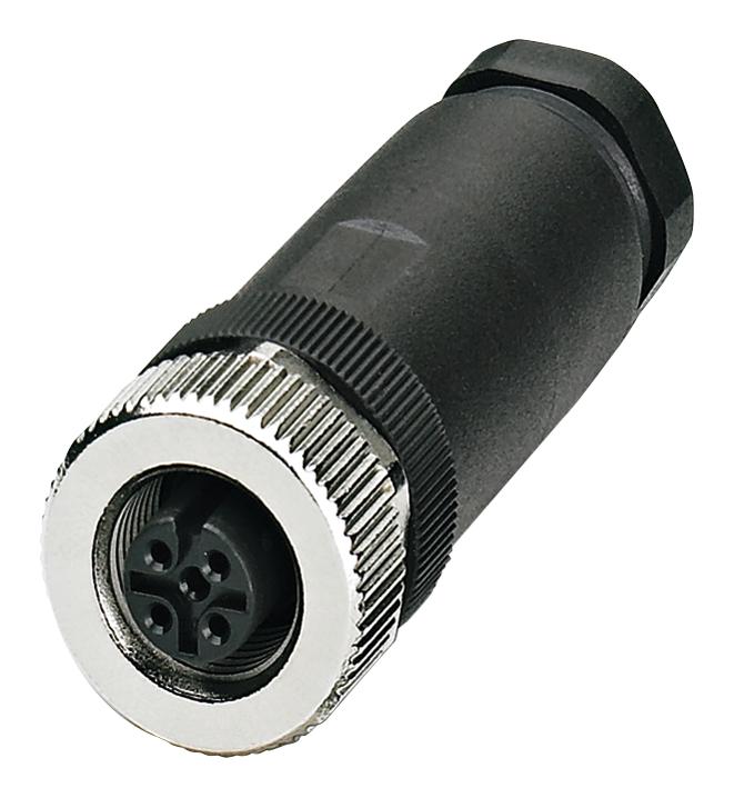 Phoenix Contact 1696439 Sensor Connector, M12, Rcpt, 4Pos