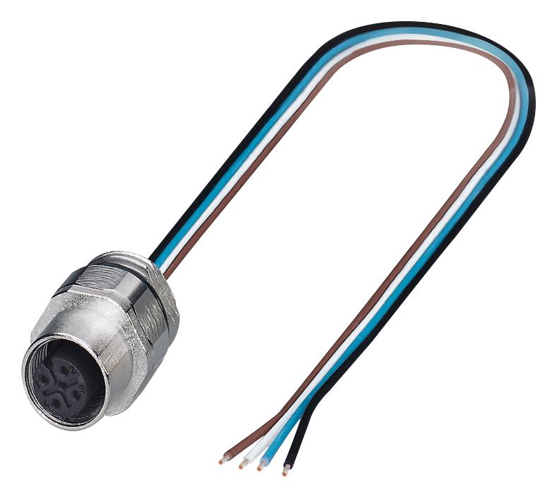 Phoenix Contact 1693791 Sensor Cord, 4P, M12 Rcpt-Free End, 0.5M