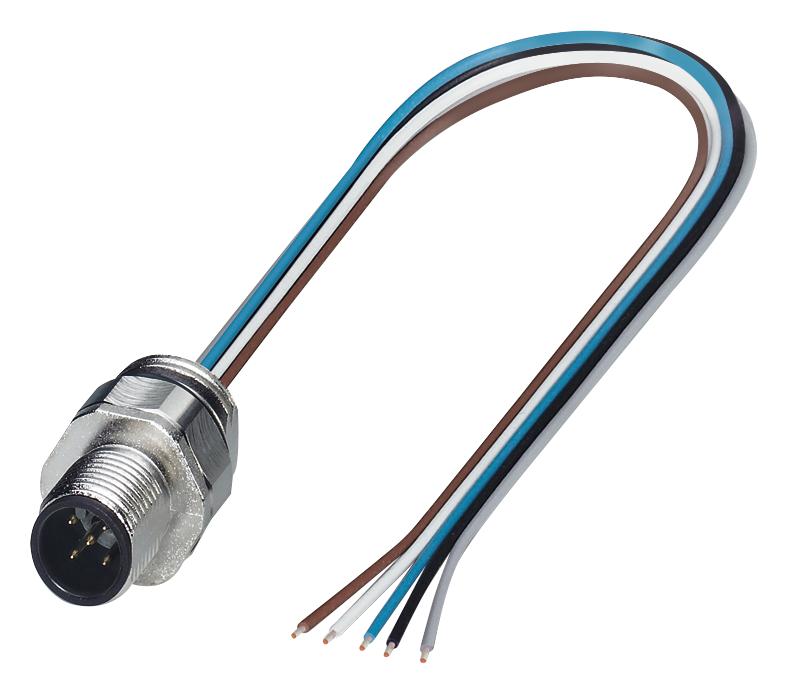 Phoenix Contact 1671124 Sensor Cord, 5P, M12 Plug-Free End, 0.5M