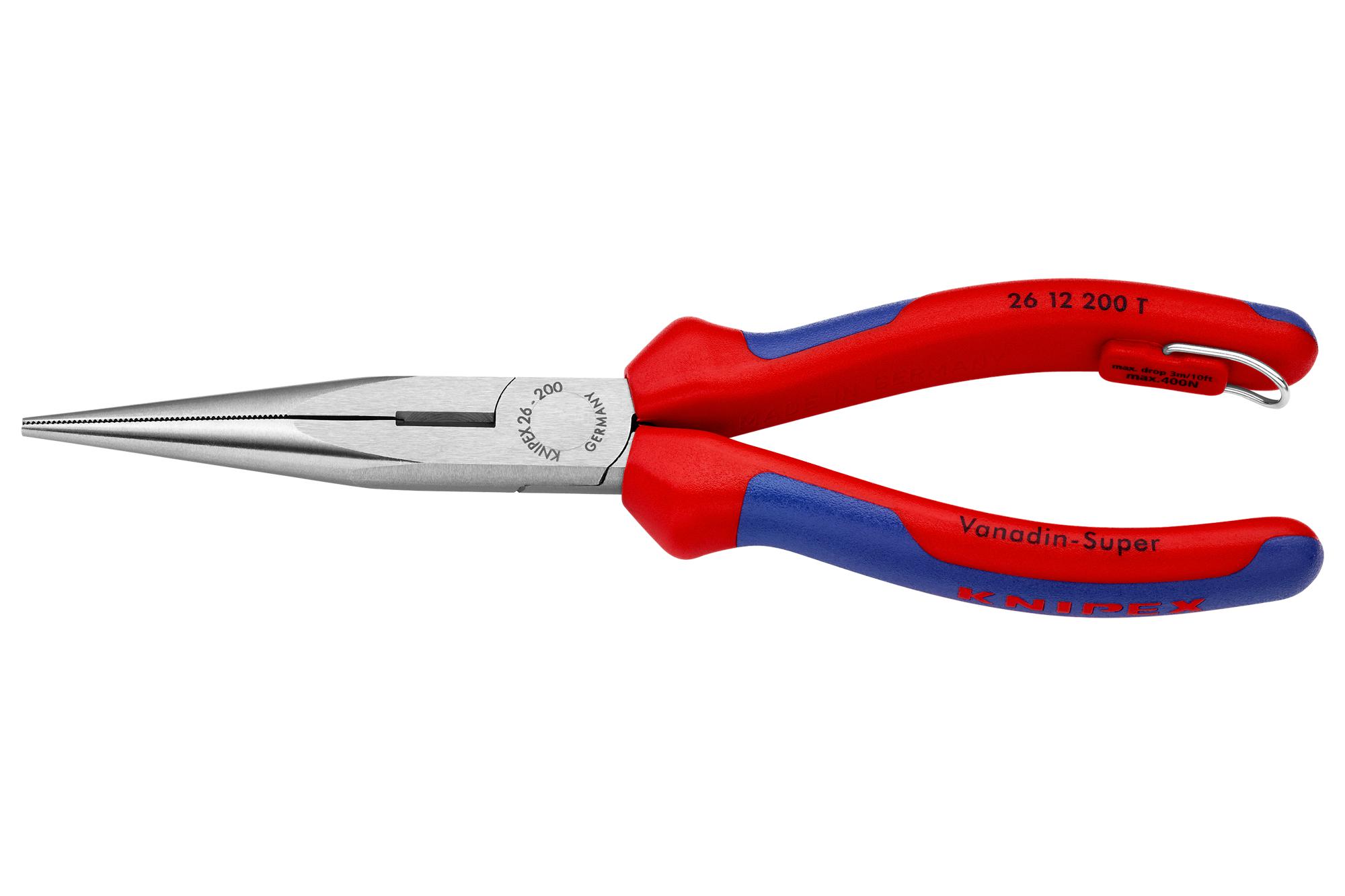 Knipex 26 12 200 T Snipe Nose Side Cutting Plier, 200mm