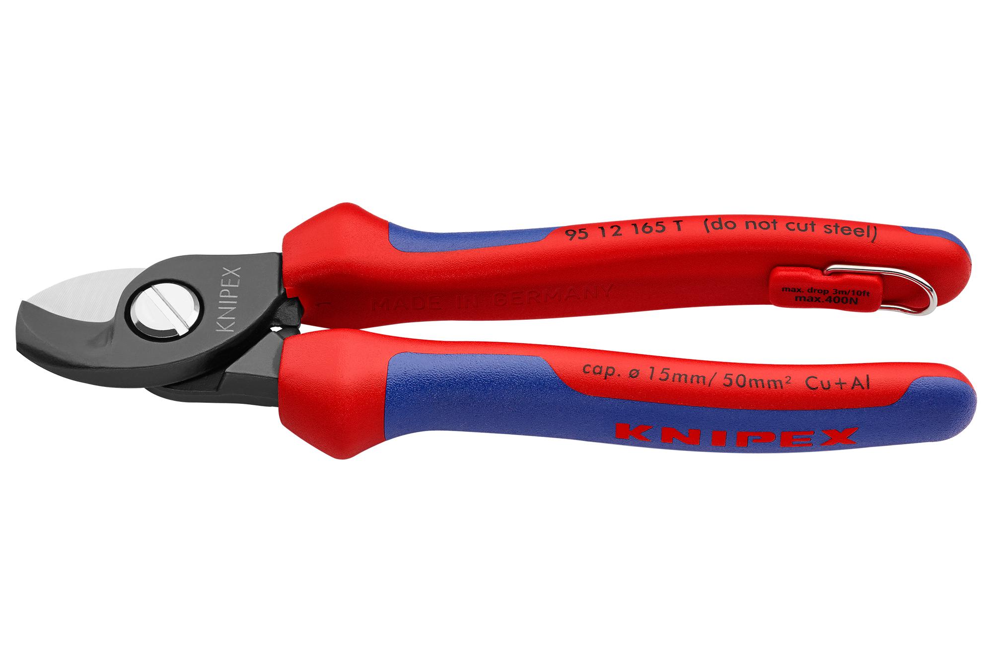 Knipex 95 12 165 T Cable Shear, Burnished, 165mm