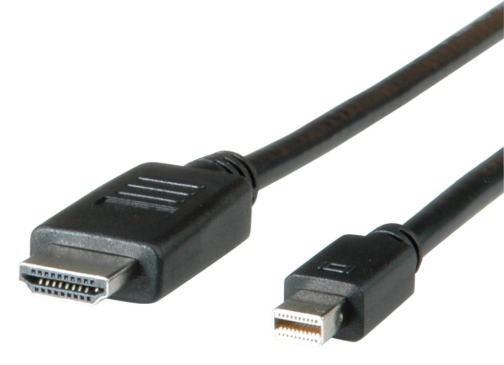 Roline 11.04.5793 Cable, Mini Dp-Hdmi A, Plug, 4.5M, Black