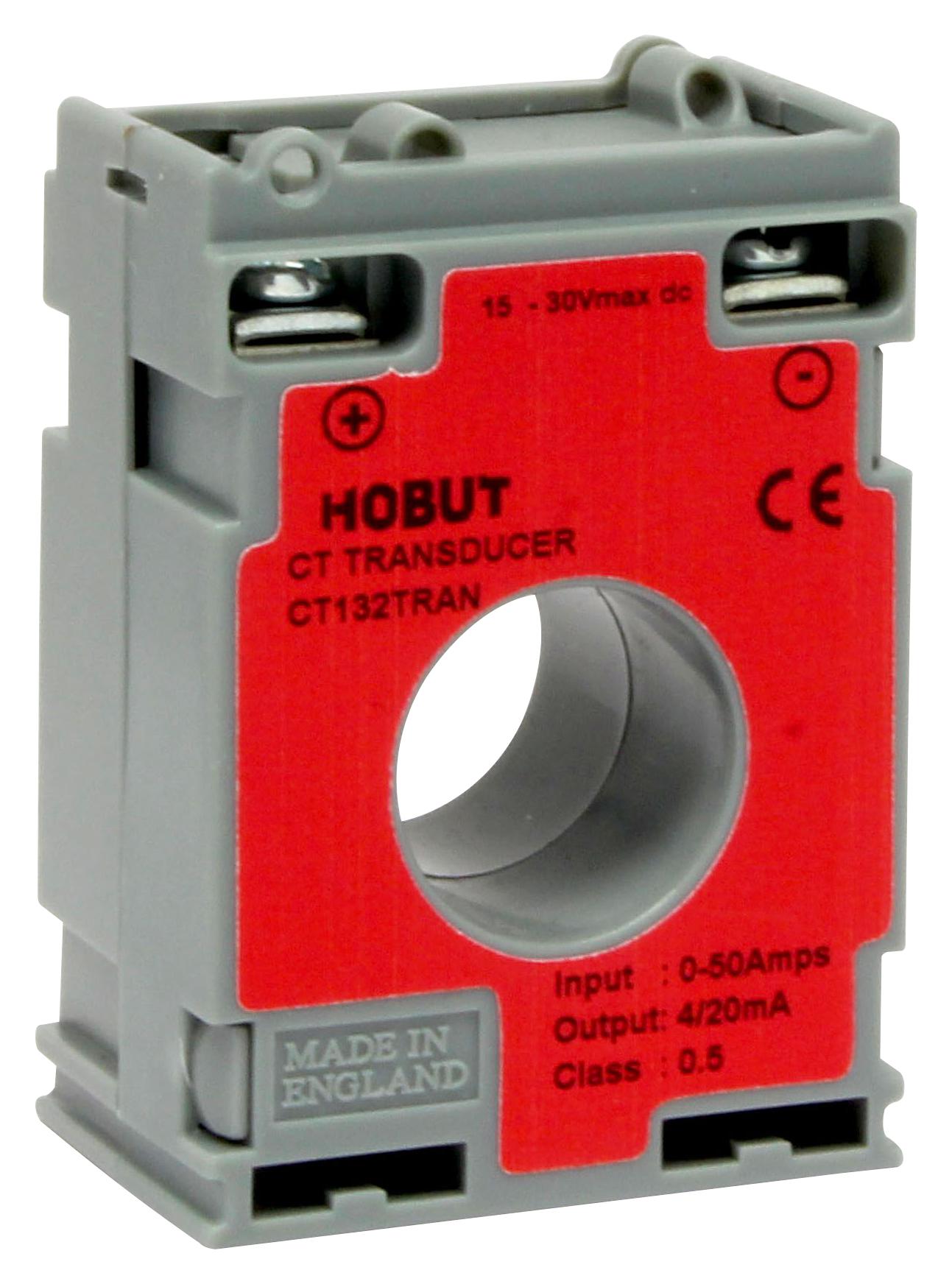 Hobut Ct132Tran10A-4/20Ma Current Sensor, 10A, 0.5%, Din Rail