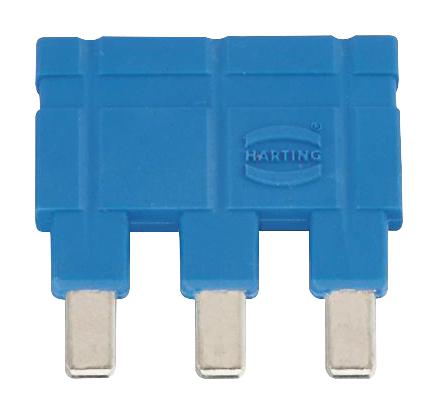 HARTING 09330009842 Jumper, 3Pos, 16A, 6.7mm, Blue