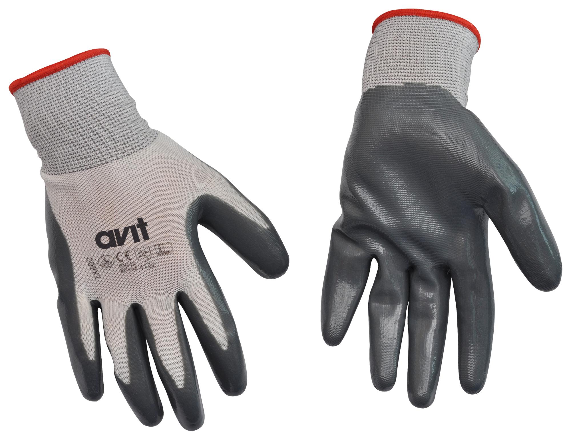 Avit Av13073 NItrile Glove, Knit Wrist, Xl