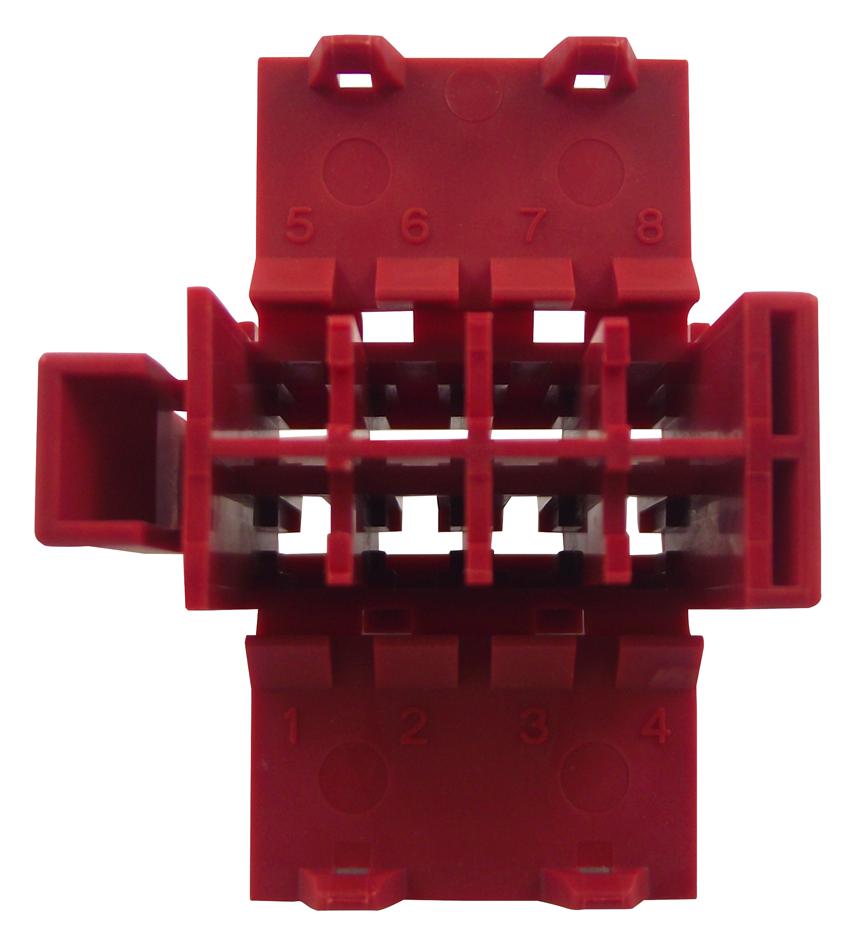 Amp Connectors / Te Connectivity 927367-1 Receptacle Housing, 8Pos, Nylon, Red