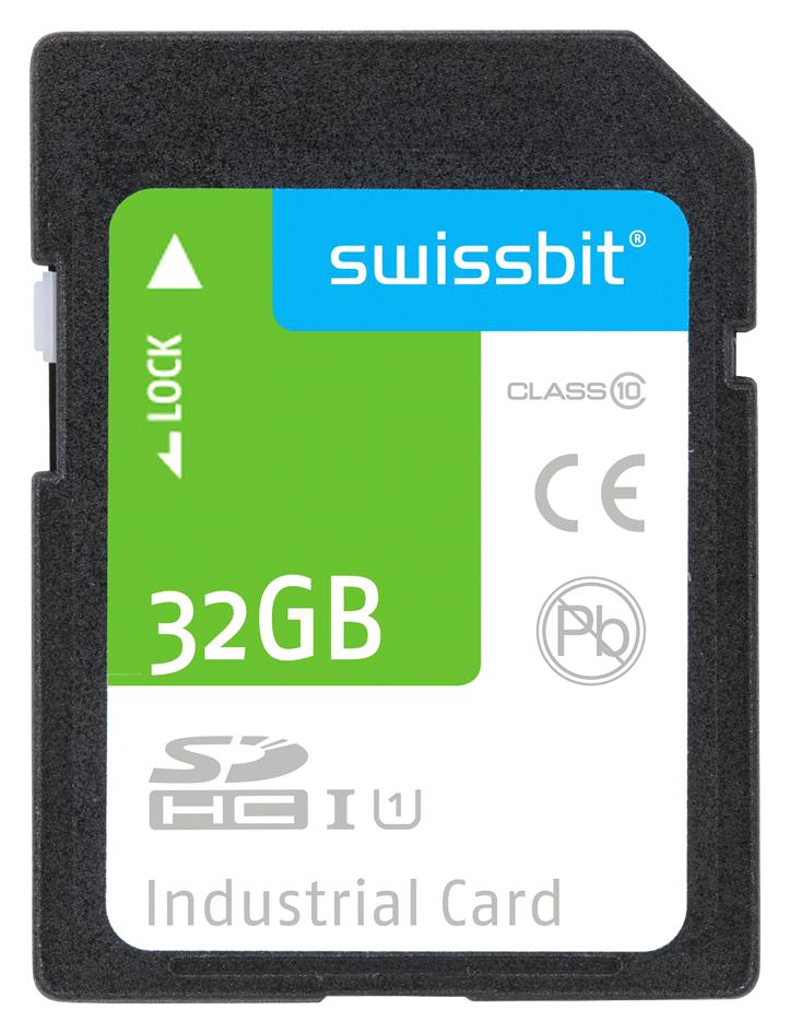 Swissbit Sfsd032Gl1Bm1To-I-Ng-221-Std Memory, Sdhc Uhs-1 Class 10, 32Gb