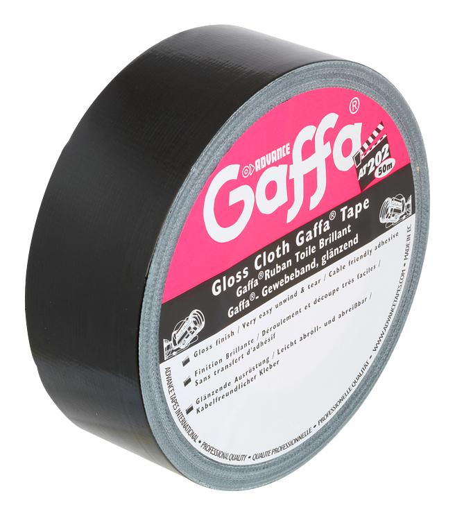 Advance Tapes At202 Black 50M X 50mm Tape, Polycloth, 50M X 50mm