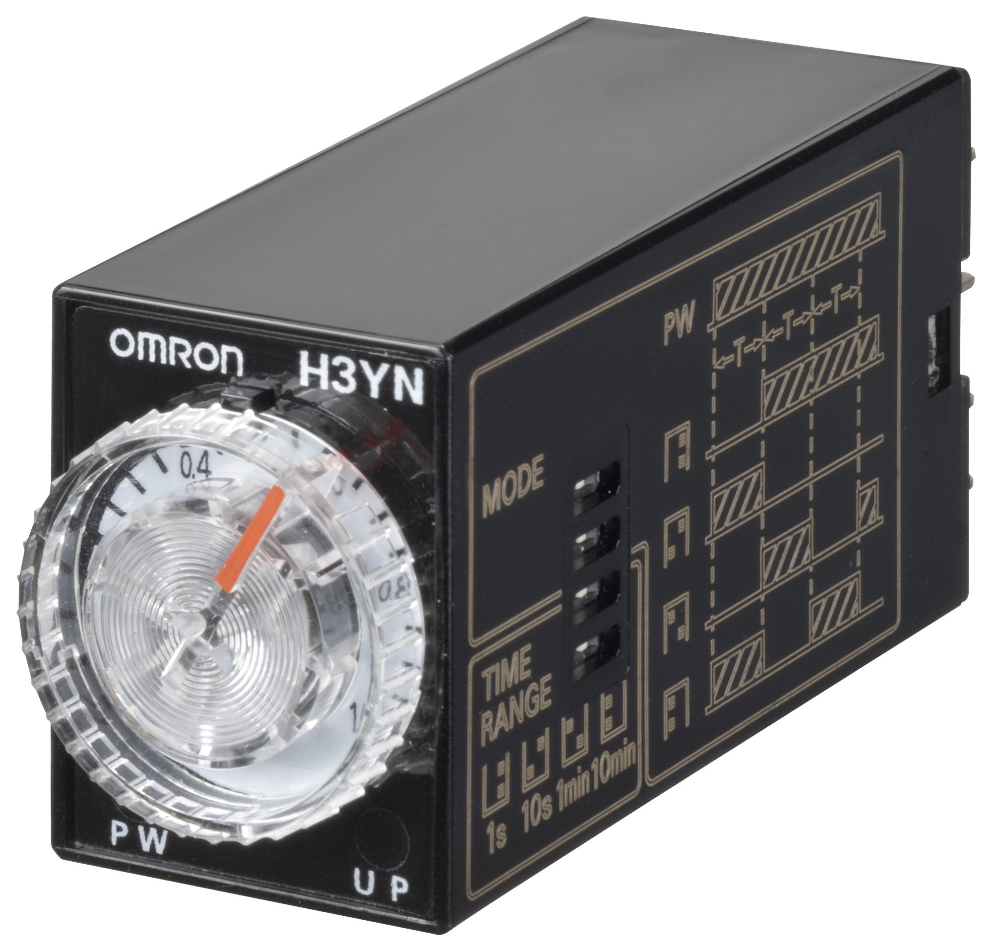 Omron Industrial Automation H3Yn-2-B Ac100-120 Multifunction Timer, 0.1S-10Min, Dpdt