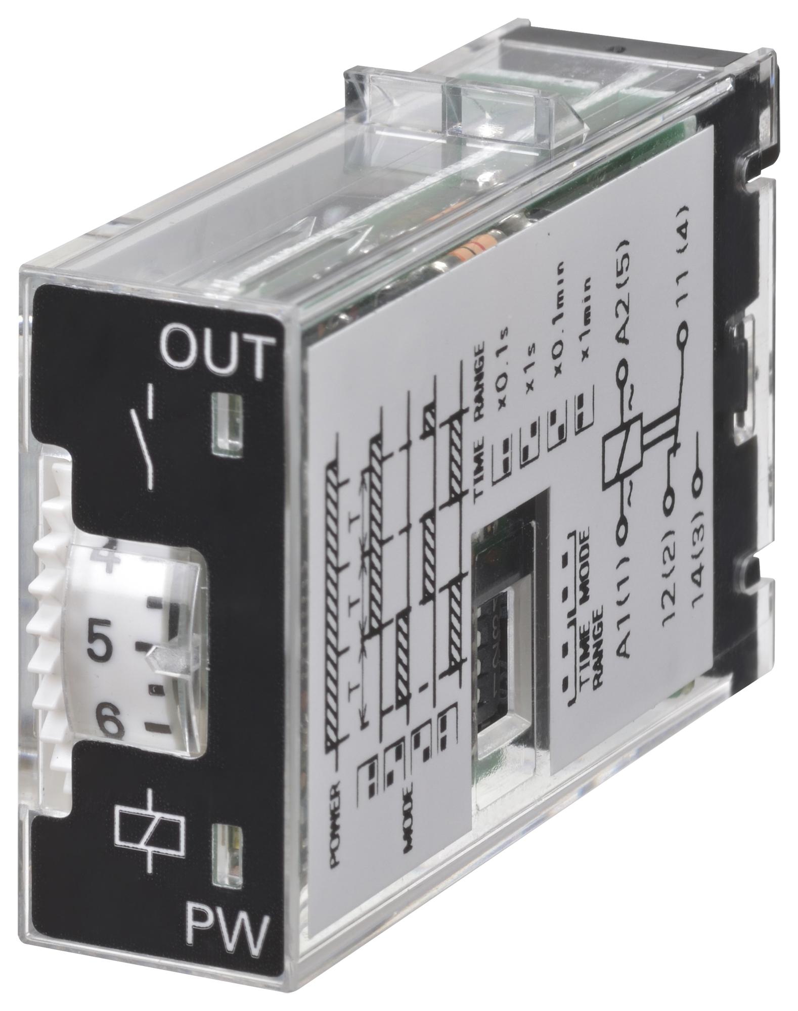 Omron Industrial Automation H3Rn-11-B  Dc12 Multifunction Timer, 0.1Min-10H, Spdt