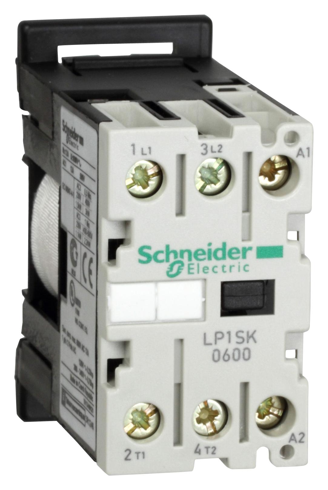 Schneider Electric Lp1Sk0600Bd Contactor, Dpst-No, 24Vdc, Din Rail