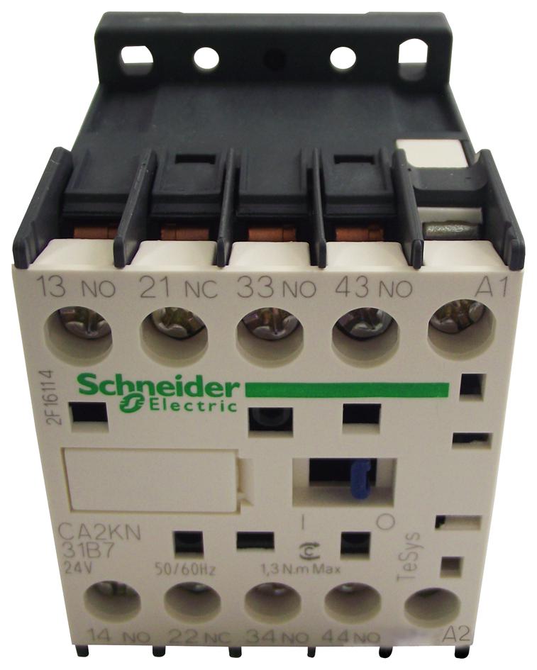 Schneider Electric Ca2Kn31B7 Contactor, 3Pst-No/spst-Nc, 24V, Dinrail